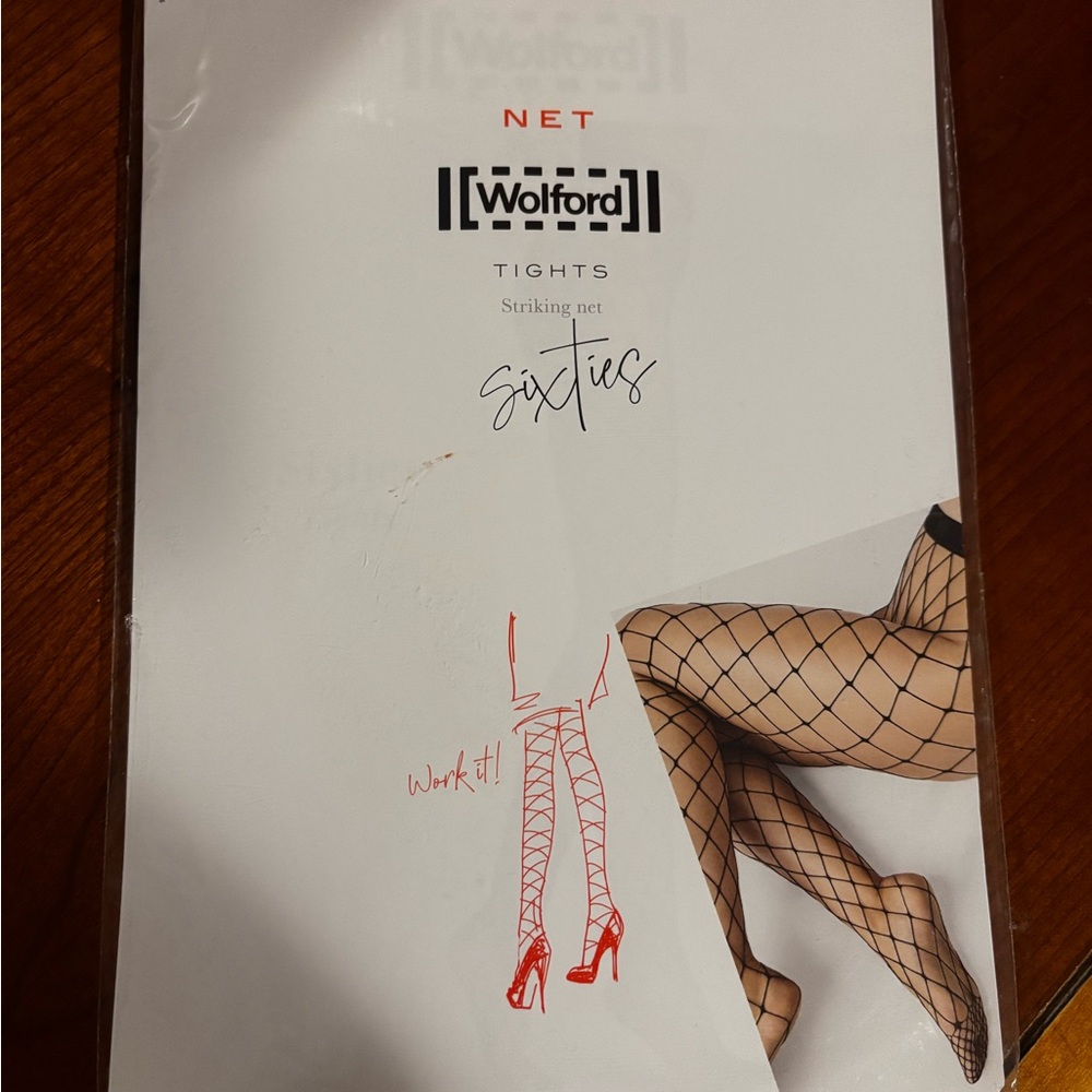 Wolford Sixties Fish Net Tights - XS Black